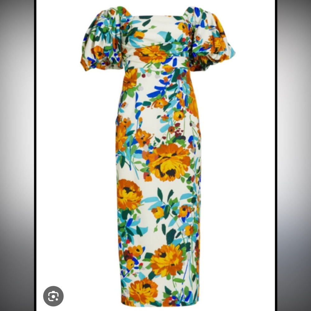 Lela Rose Vibrant Floral Dress